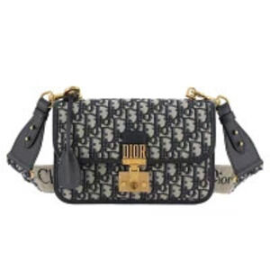 Dior Addict Shoulder Bag Canvas Navy Blue